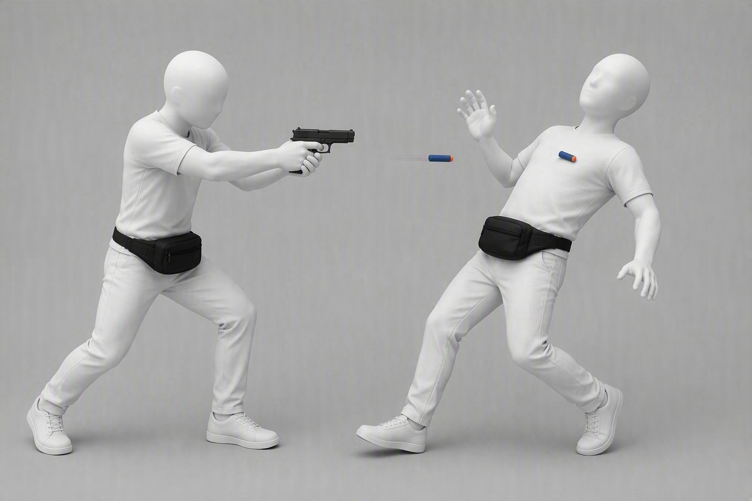 Élimination au pistolet à balles en mousse